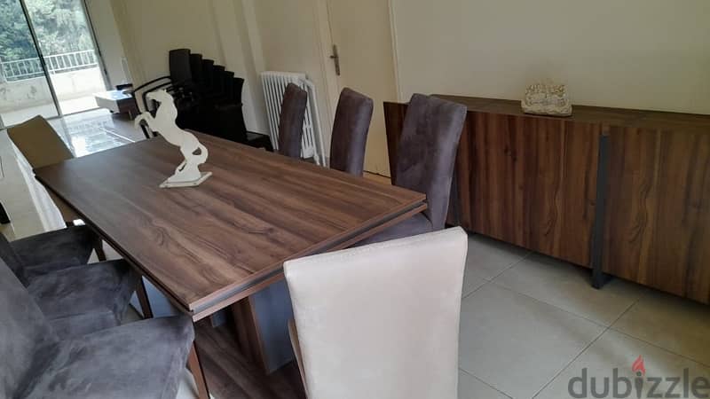 FULL WOOD DINING ROOM (8 SEATS) + DRAWER 1