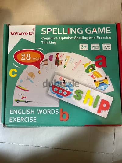 wooden spelling game