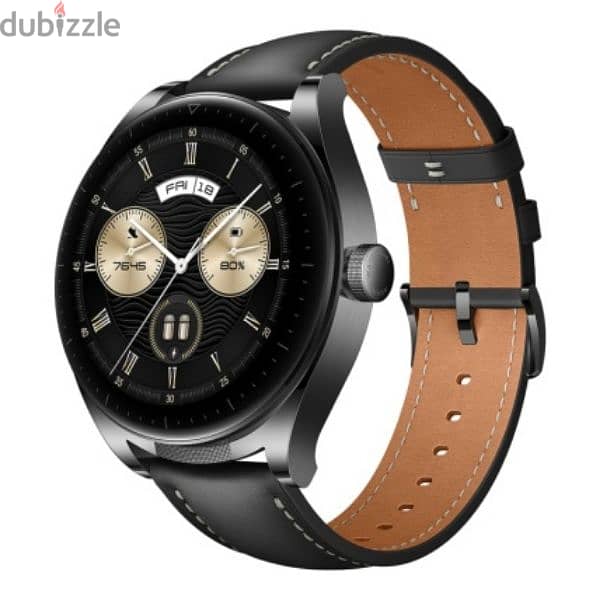 HUAWEI WATCH Buds Black Stainless Leather Strap 2