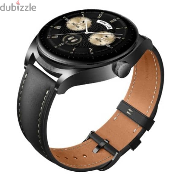 HUAWEI WATCH Buds Black Stainless Leather Strap 3