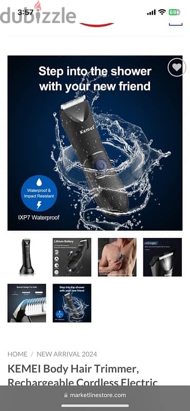 waterproof kemei body hair trimmer 5