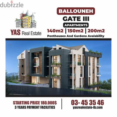 Ballouneh 196m2 | Under Construction | Payment Facilities | Open View