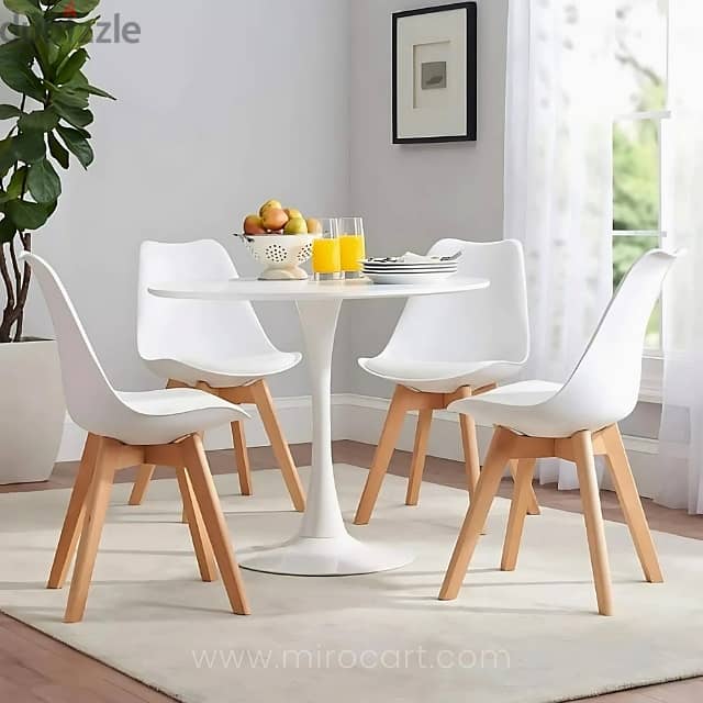 Modern Dining Chair with Wooden Legs & 5 Vibrant Color Options 1