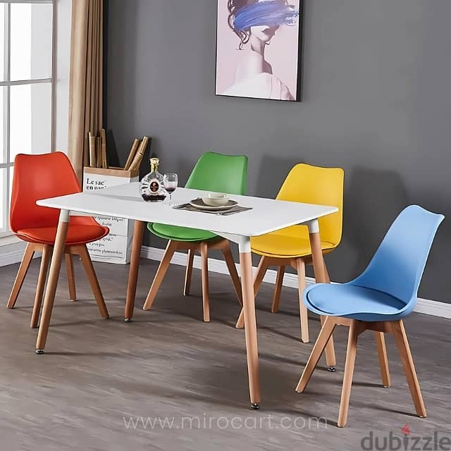 Modern Dining Chair with Wooden Legs & 5 Vibrant Color Options 5