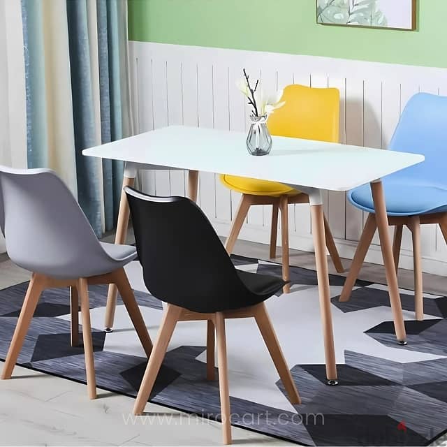 Modern Dining Chair with Wooden Legs & 5 Vibrant Color Options 6