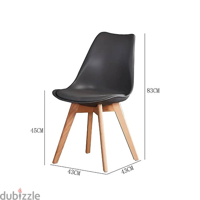 Modern Dining Chair with Wooden Legs & 5 Vibrant Color Options 7