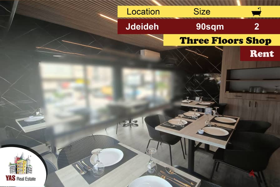 Jdeideh 90m2 | Three floors Shop | Rent | Perfect Investment | AA 0