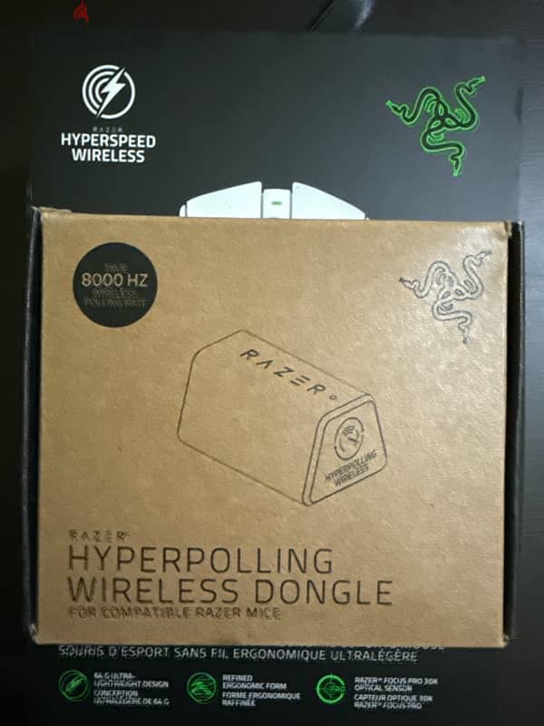 Deathadder V3 Pro White with Wireless Dongle 3