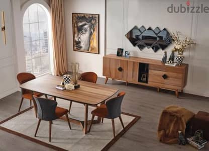 turkish dining room with 6 chairs mirror and dressoir