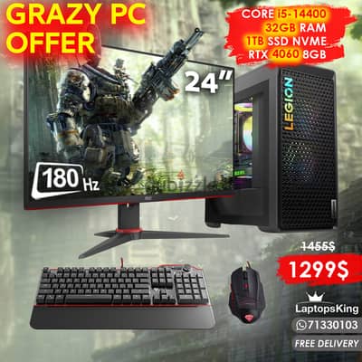 GRAZY PC OFFER MONITOR , DESKTOP , KEYBOARD & MOUSE