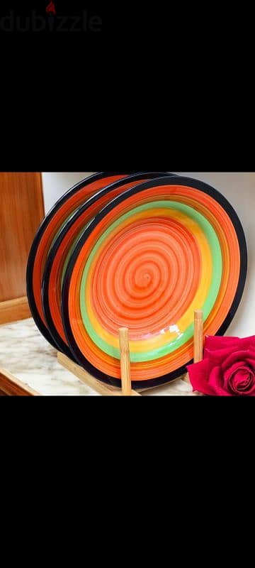 spiral colors plates and mugs