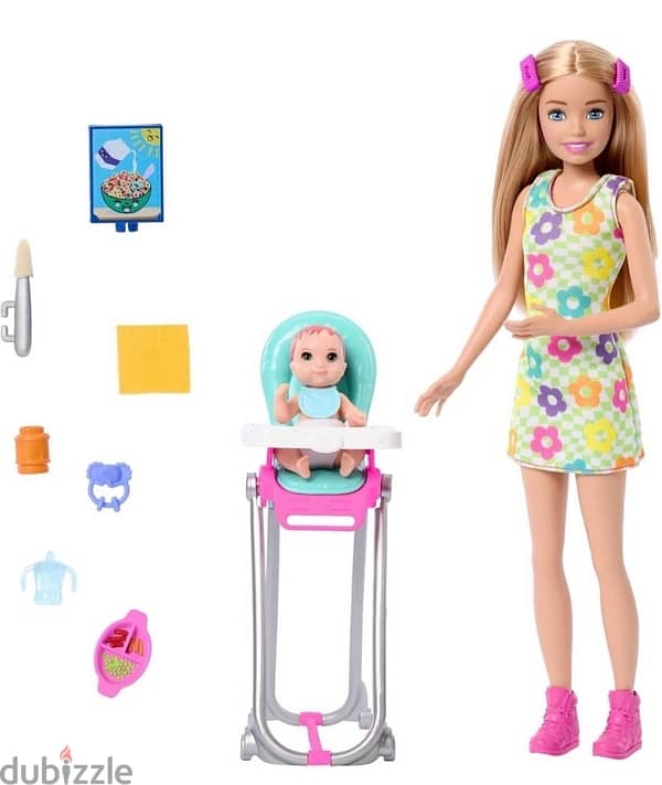 Barbie Skipper Doll & Playset with Accessories, Babysitting Set 1