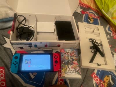 nintendo switch complete with smash bros