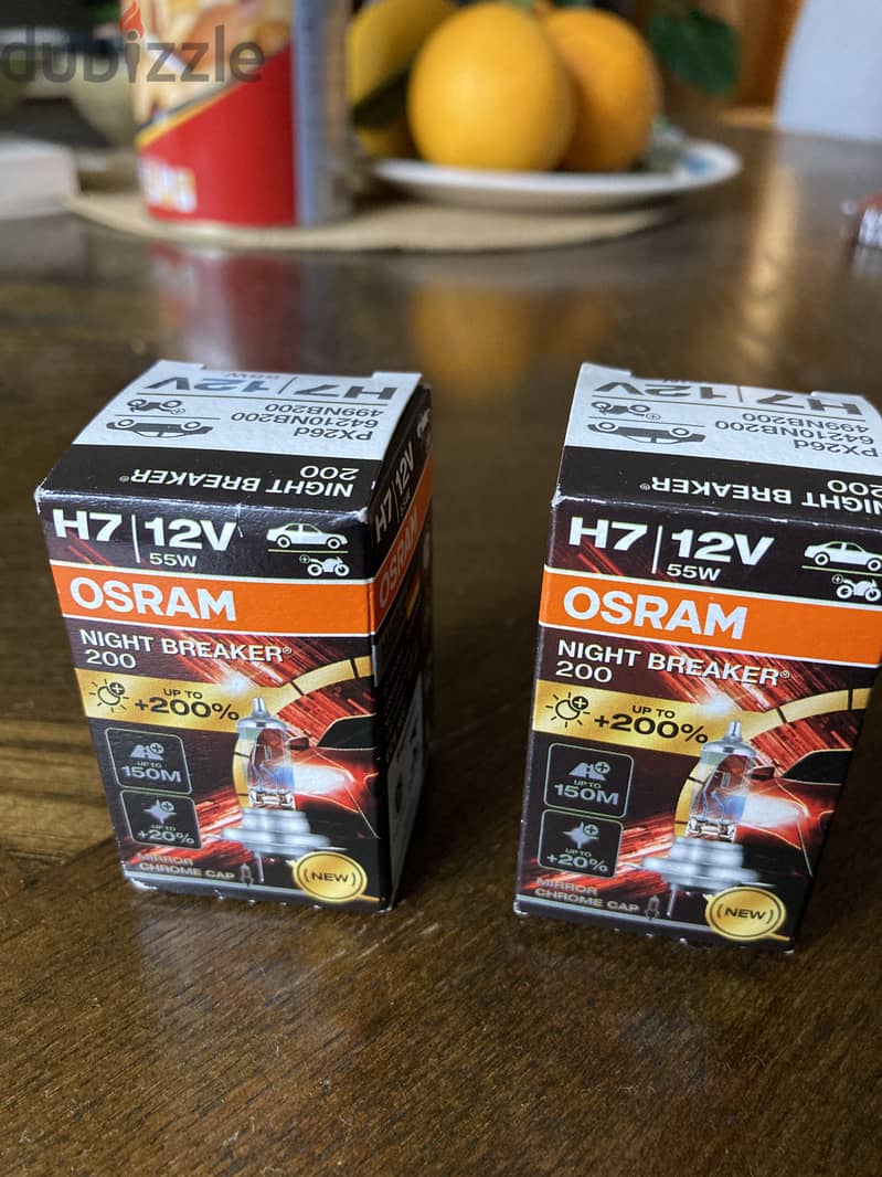 H7 12V Osram night breaker light bulb 0