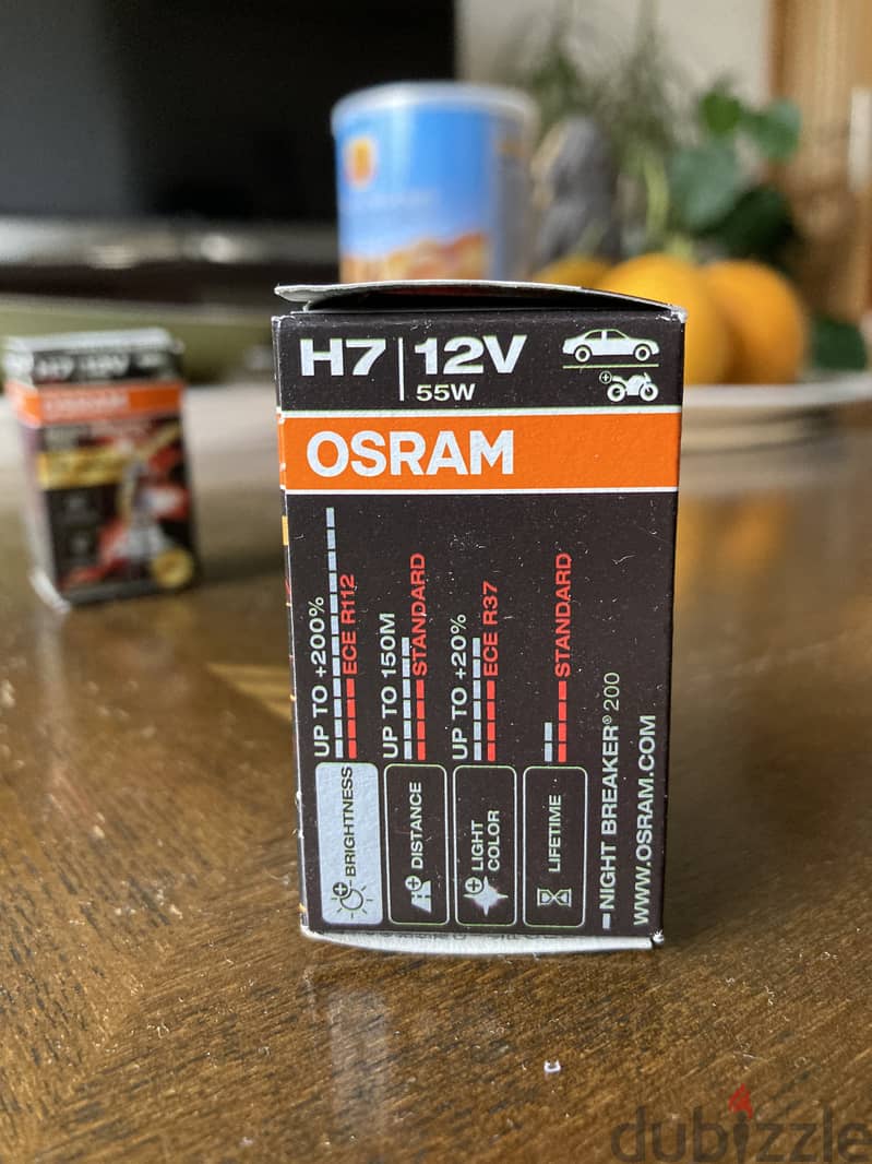 H7 12V Osram night breaker light bulb 1