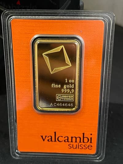 Valcambi 46 46 46 Gold Suisse Ounse Special Serial Number