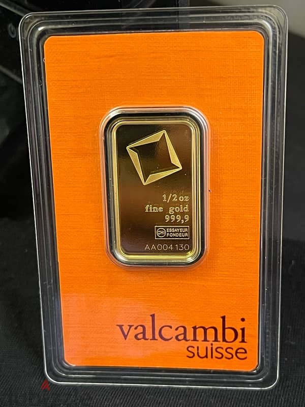 1/2 Gold Valcambi Suisse Ounse 15,55 Gr 0