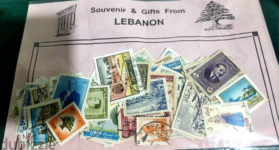 souvenir from lebanon 100 different stamps