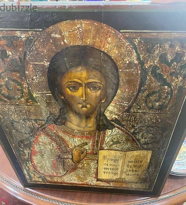 19th century Russian Icon Christ pantocrator 1