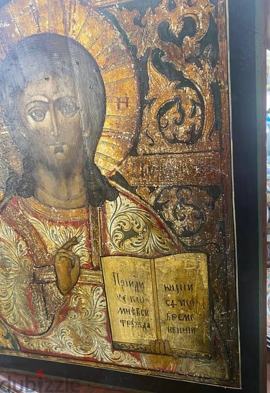 19th century Russian Icon Christ pantocrator 4