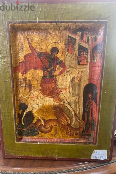 early 19th century st george Russian icon