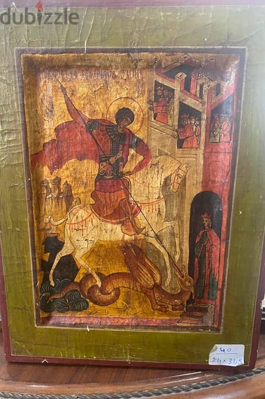 early 19th century st george Russian icon 0