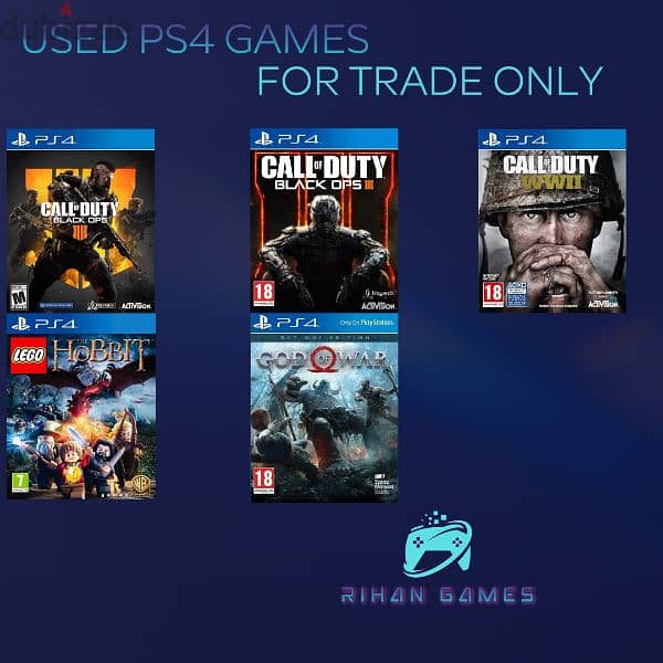 Used PS4 Games for Trade Only 1