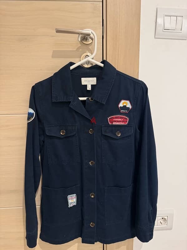 jacket navy color with patches from springfield 0