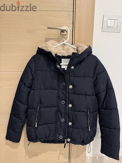 quilted puffer jacket navy color from springfield