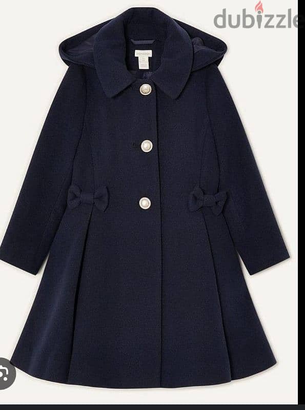 Monsoon coat Navy blue size 7 to 8 0