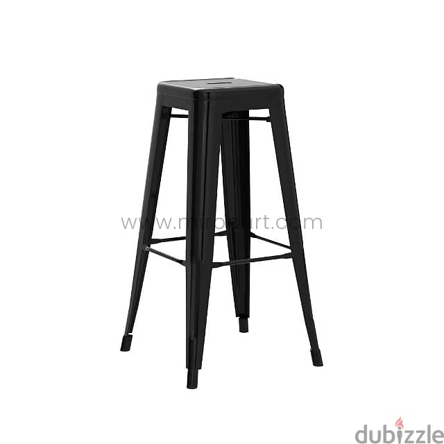 High Metal Bar Stools, 30” Stackable Vintage Chairs in Trendy Colors 13