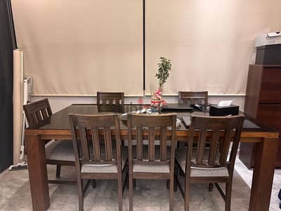 Dining table and 6 chairs