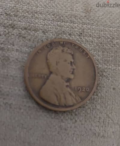 USA Lincolin Wheat Cent Coin 1920