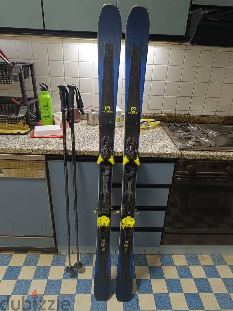 Salomon Ski XDR 80Ti 2019 169cm with Polls 52inch 125cm 0