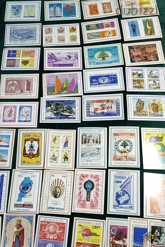 Souviner Post Cards for lebanese stamps 72 pieces 7