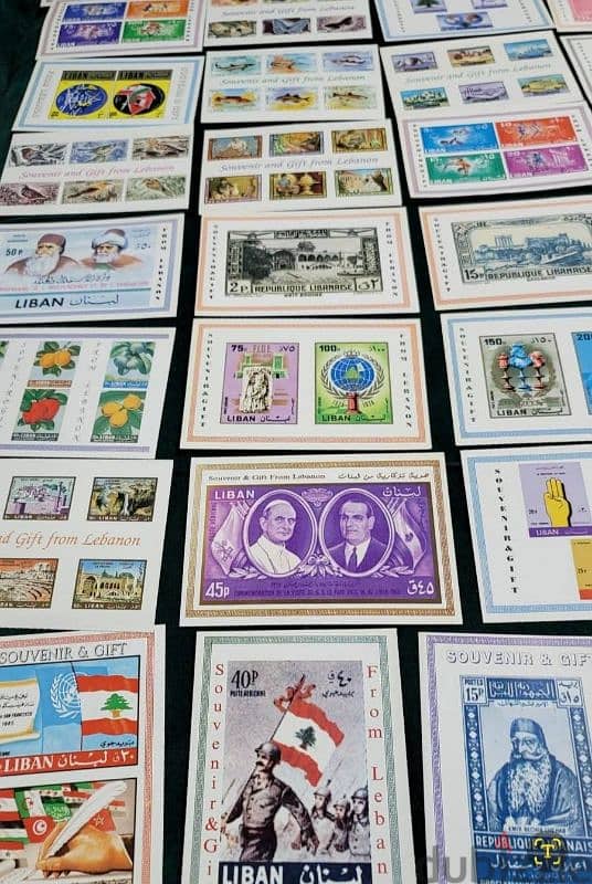 Souviner Post Cards for lebanese stamps 72 pieces 8