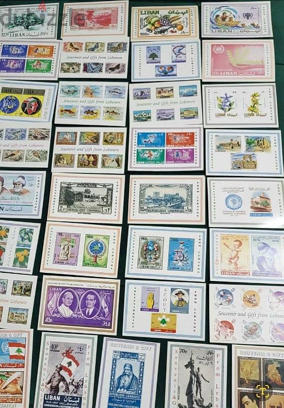 Souviner Post Cards for lebanese stamps 72 pieces 9