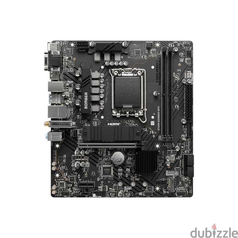 MSI B760M Bomber WiFi Motherboard, intel gen 12, 13 and 14, LGA1700 2