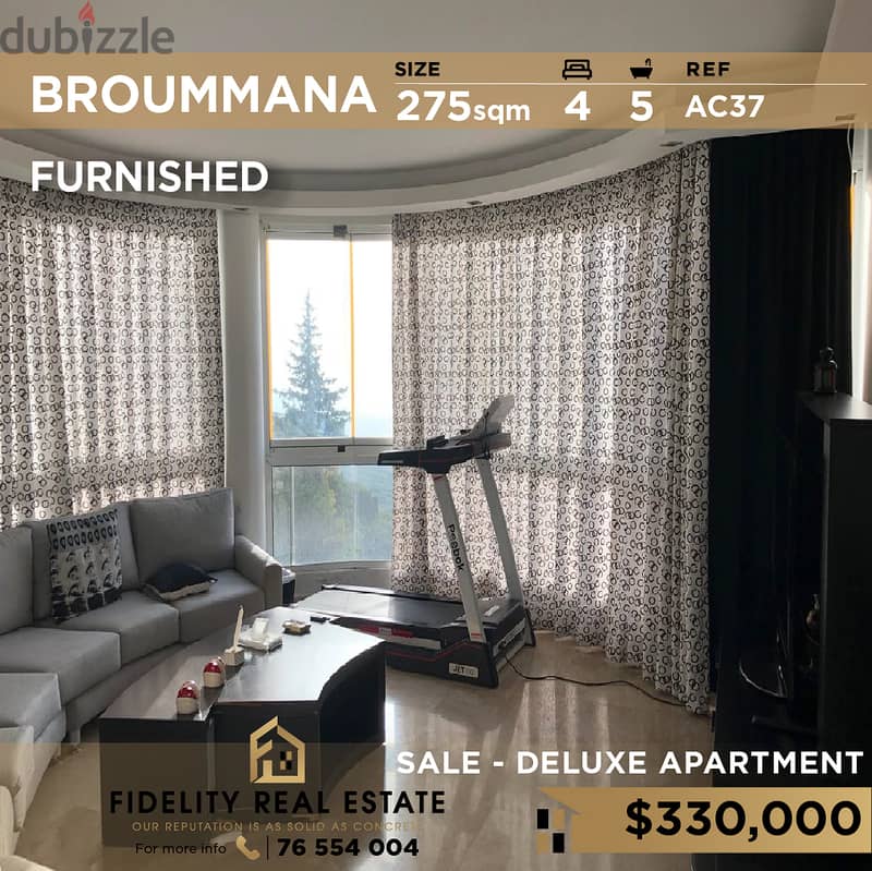 Apartment for sale in Broummana furnished AC37 0