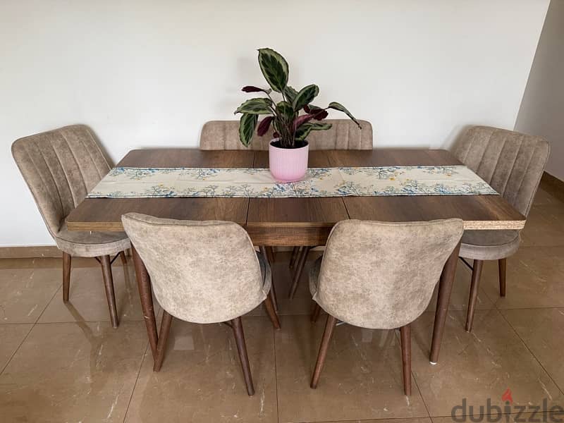 turkish dinning table with 6 chairs 6