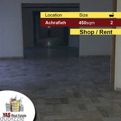 Achrafieh 450m2 | Shop | Well Maintained | Rent | Prime Area | MO |