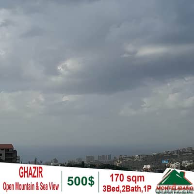 Apartment for rent in Ghazir with an Mountain and sea view!!