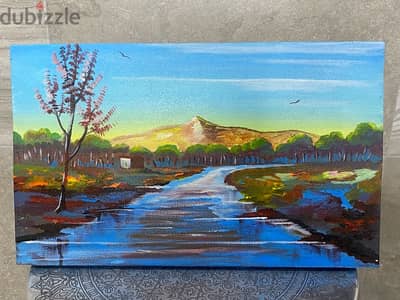 “Tranquil Horizons” acrylic painting 50*30