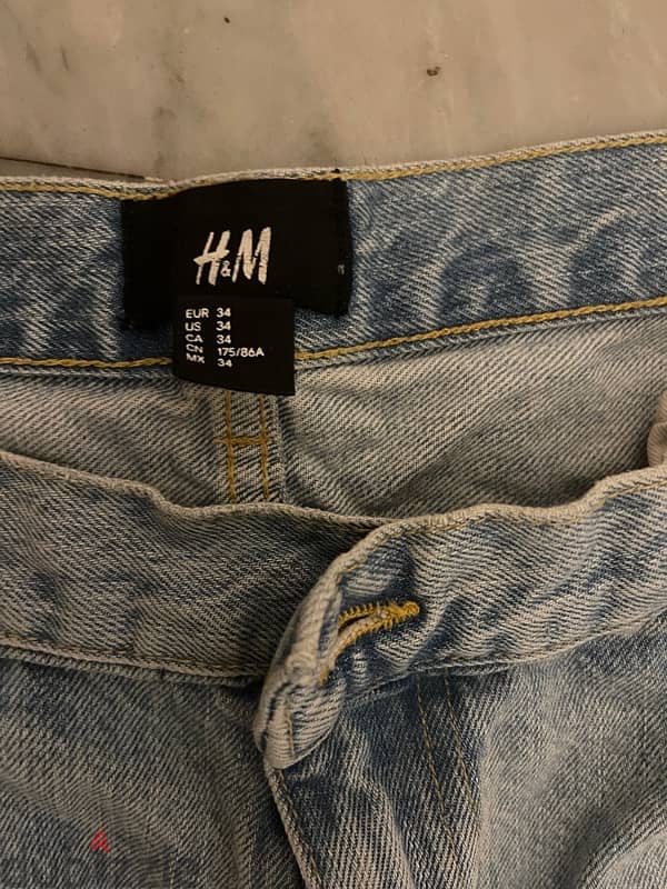 H&M jeans size 34 high waist mint condition 5