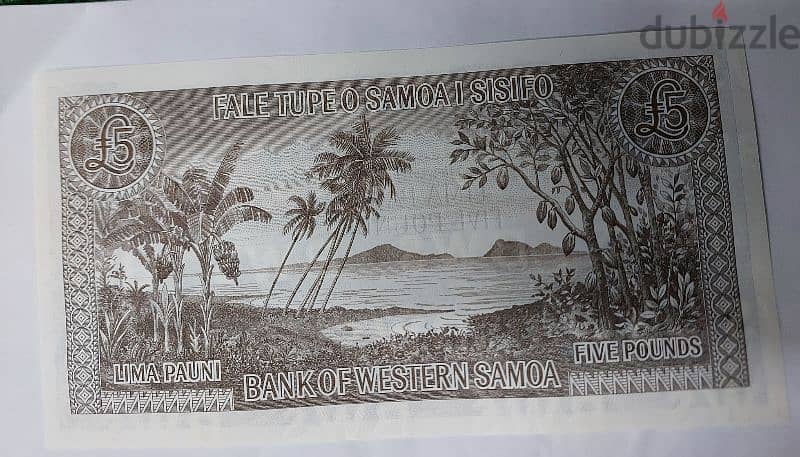 Samoa Republic five pounds Banknote 1