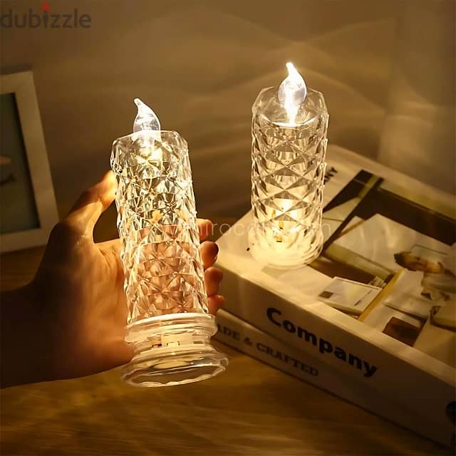 Flameless Crystal Candle Lamp – Warm Glow for Special Events 1