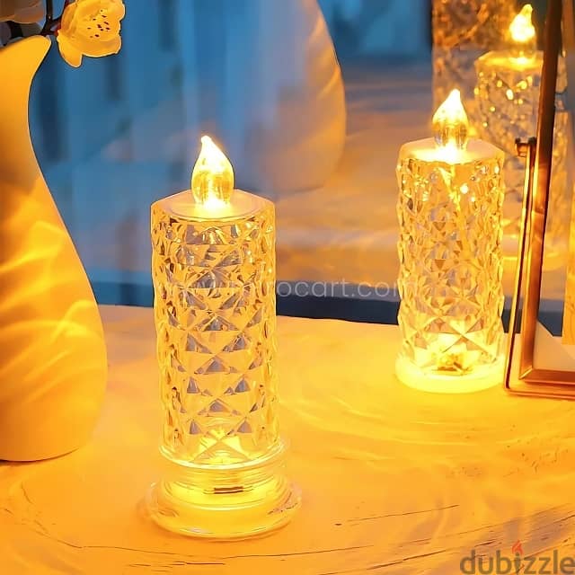 Flameless Crystal Candle Lamp – Warm Glow for Special Events 7