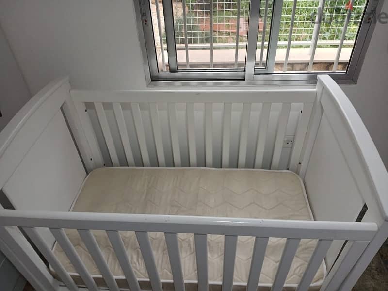 2 level crib with mattress 0