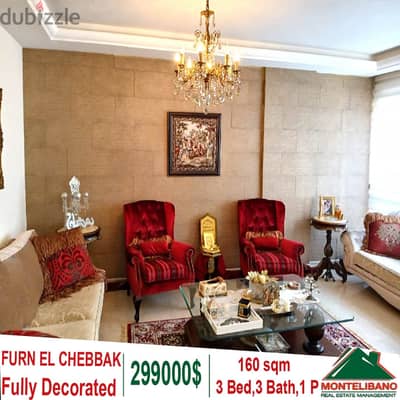 Fully Decorated 160 sqm Apartment for sale in Furn El Chebbak !!!