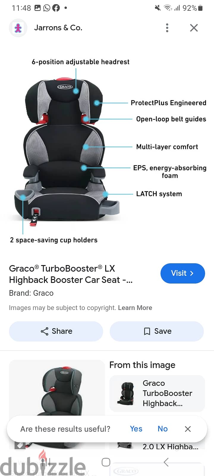 Carseat graco like new booster 3